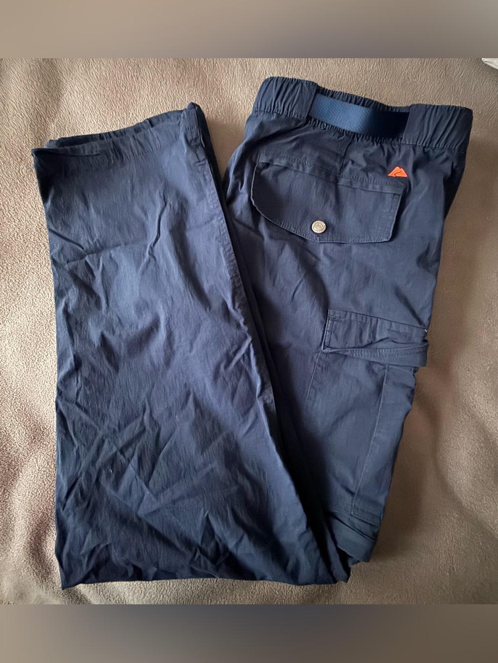 Ozark Trail Navy Blue Cargo Pants with Elastic Waist
